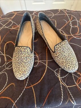 Animal print loafers